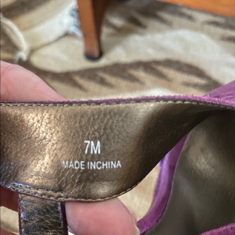 Moda Spana Suede Sling-backs Fuchsia 7 - Picture 9 of 13